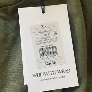 Who what wear x target mock neck olive midi dress fitted cotton